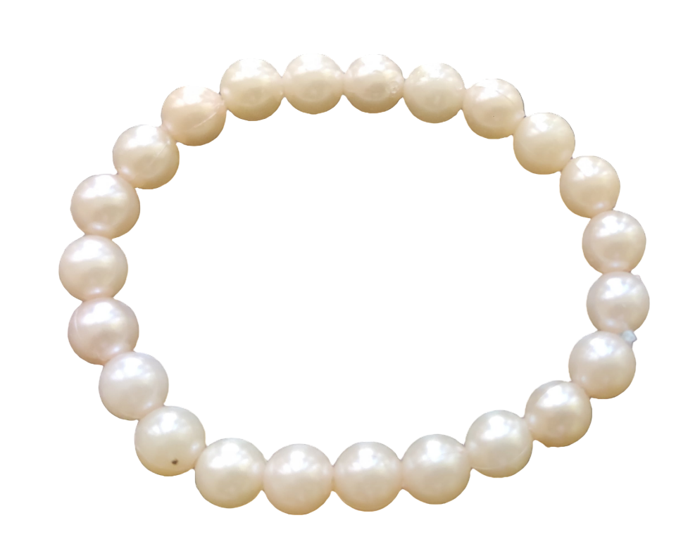 Bracelet en perles rose pâle