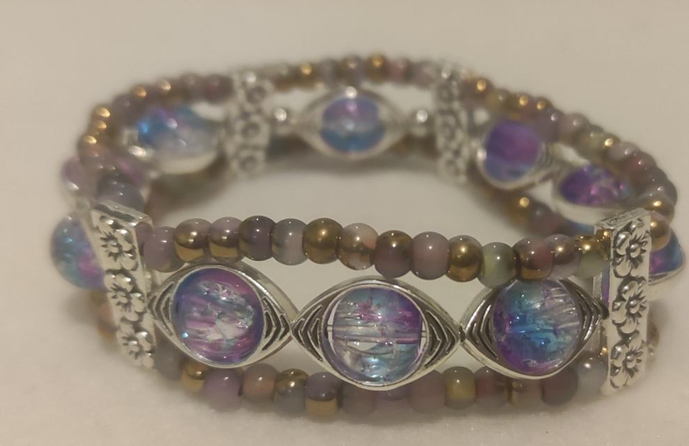 Bracelet en perles de verre