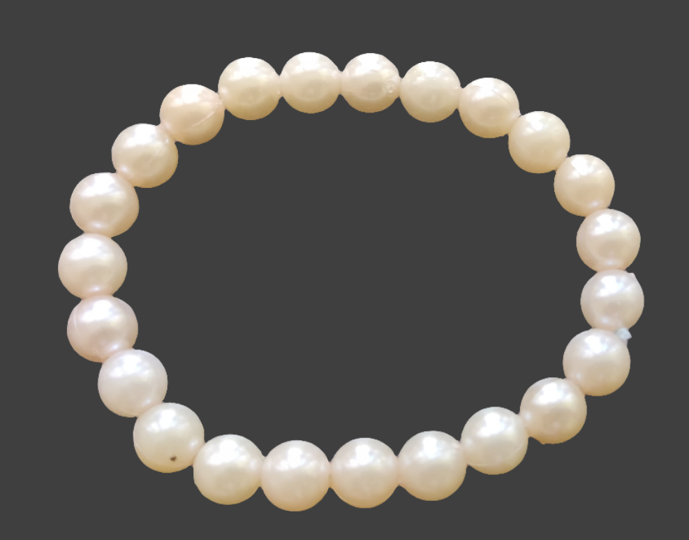 Bracelet en perles rose pâle