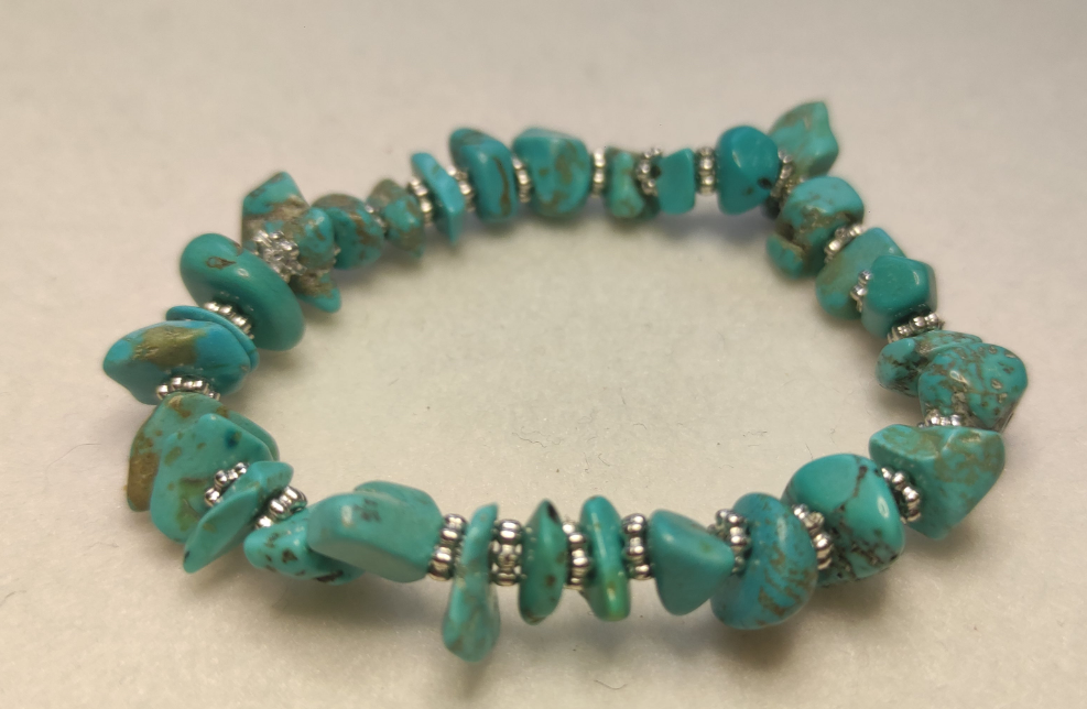 Bracelet en pierre semi précieuse turquoise