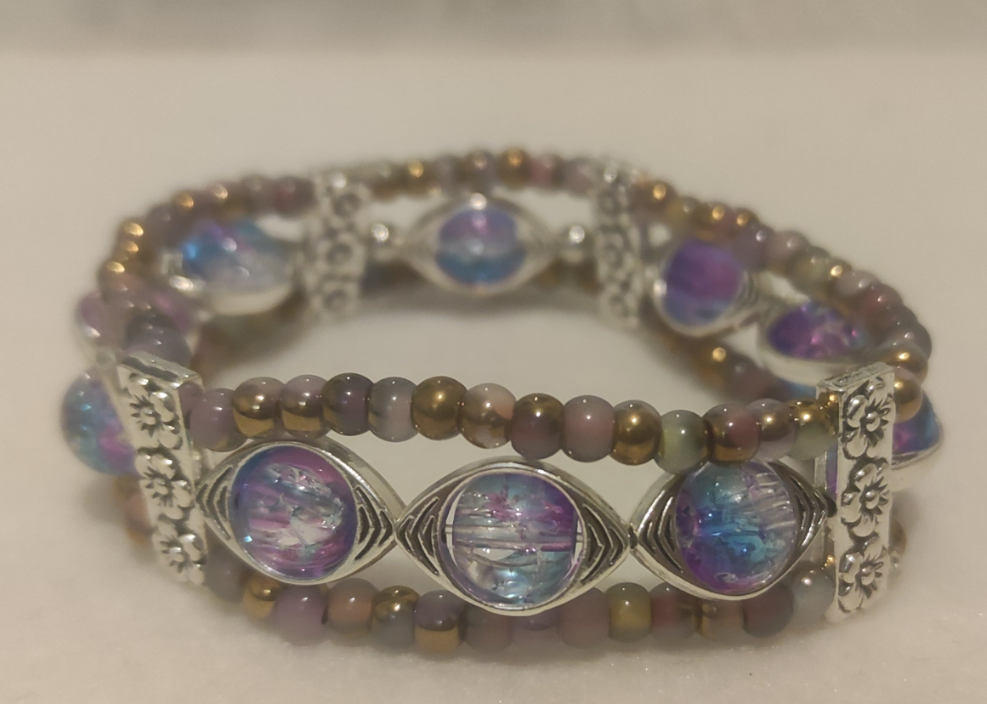Bracelet en perles de verre