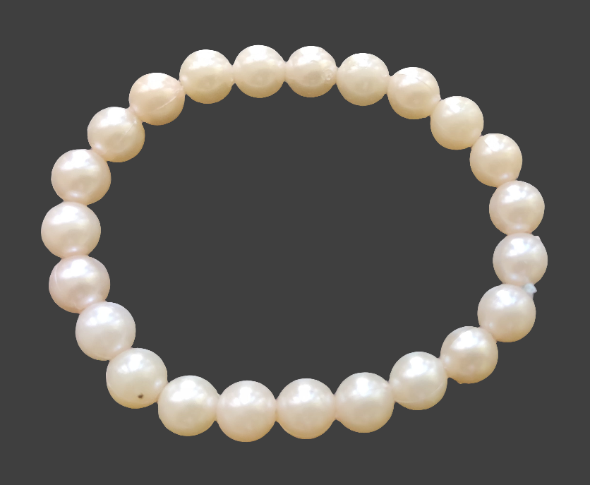 Bracelet en perles rose pâle