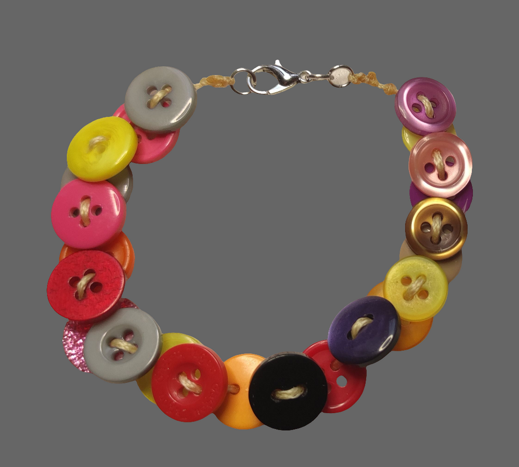 Bracelet bouton avec fermoir