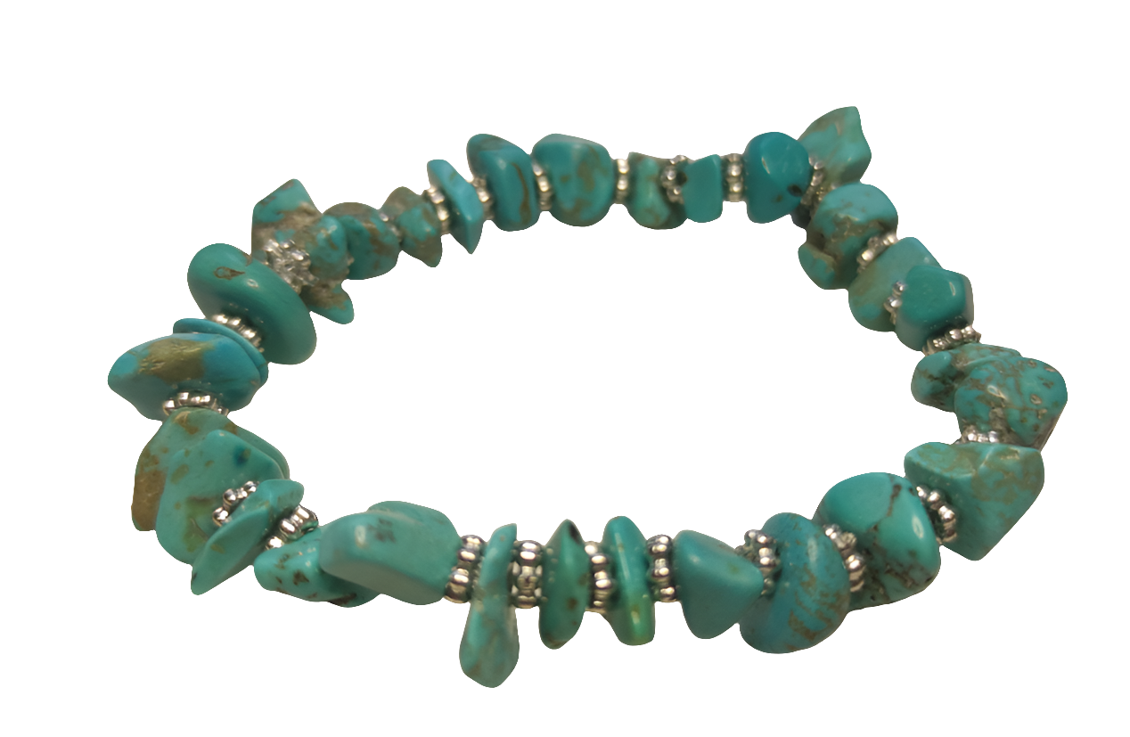 Bracelet en pierre semi précieuse turquoise