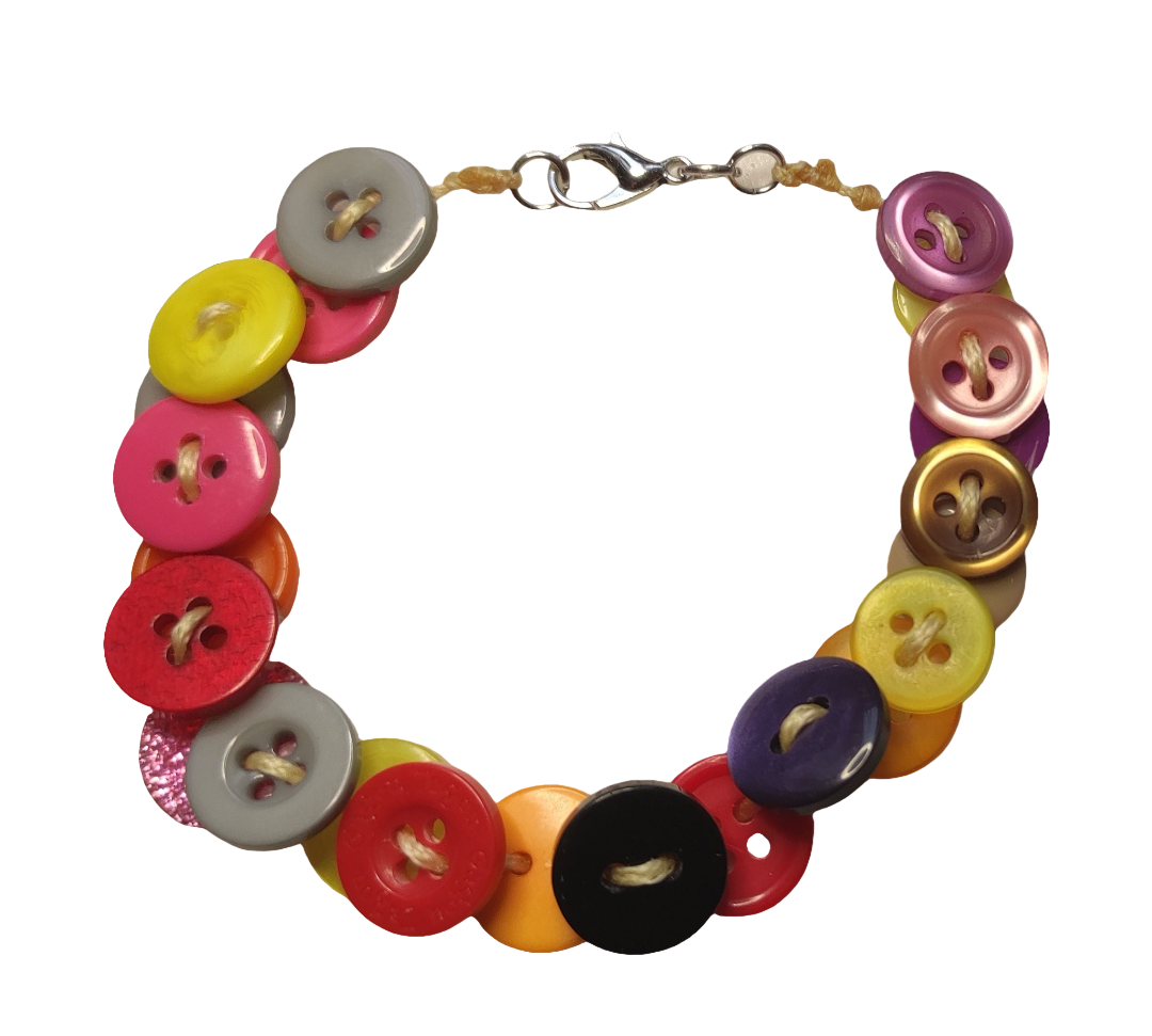Bracelet bouton avec fermoir