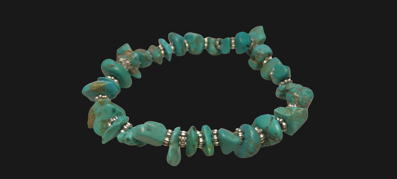 Bracelet en pierre semi précieuse turquoise