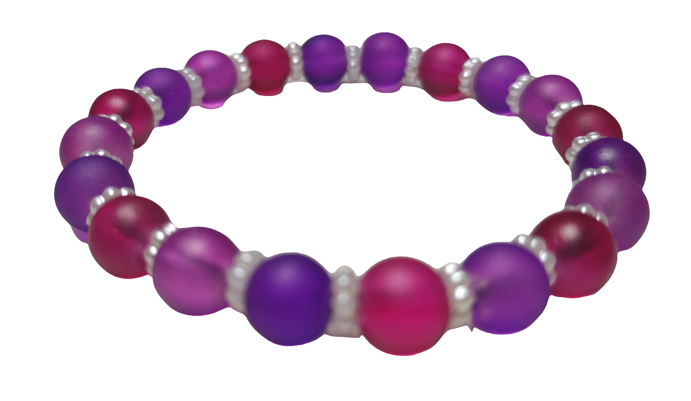 Bracelet en perles de verre avec des perles d'espacement