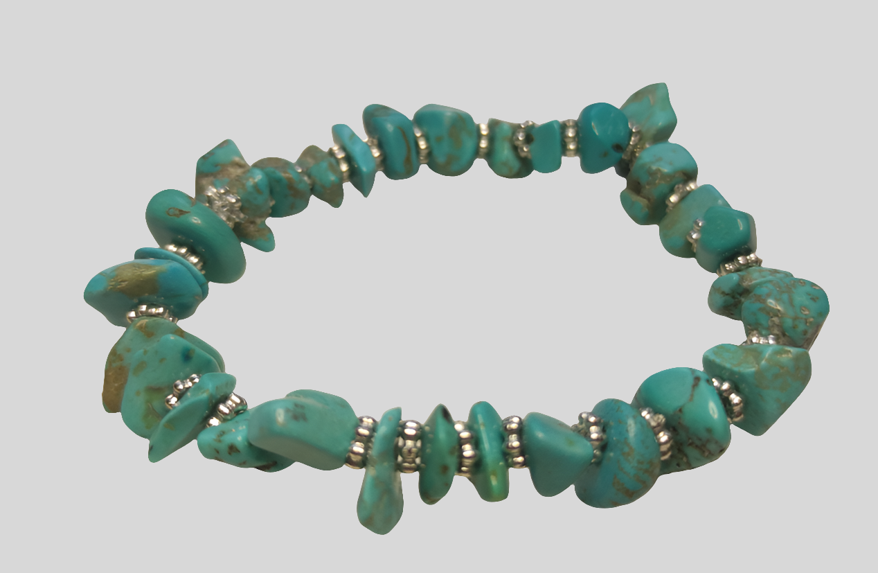 Bracelet en pierre semi précieuse turquoise