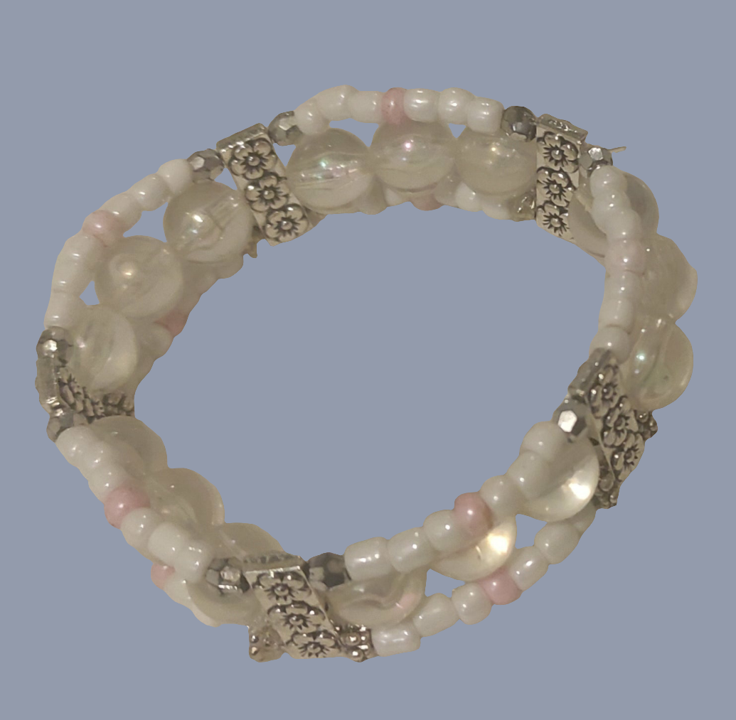 Bracelet en perles transparent