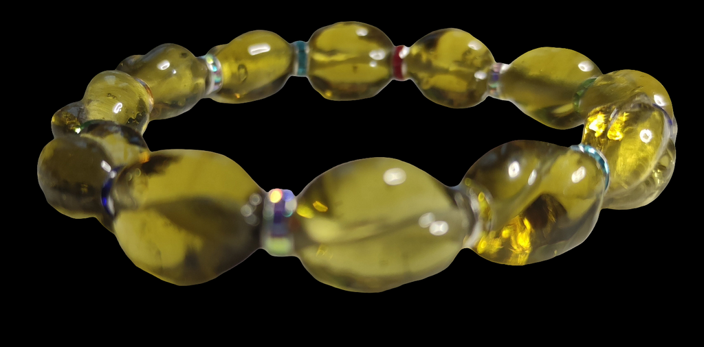Perles de verre vert clair