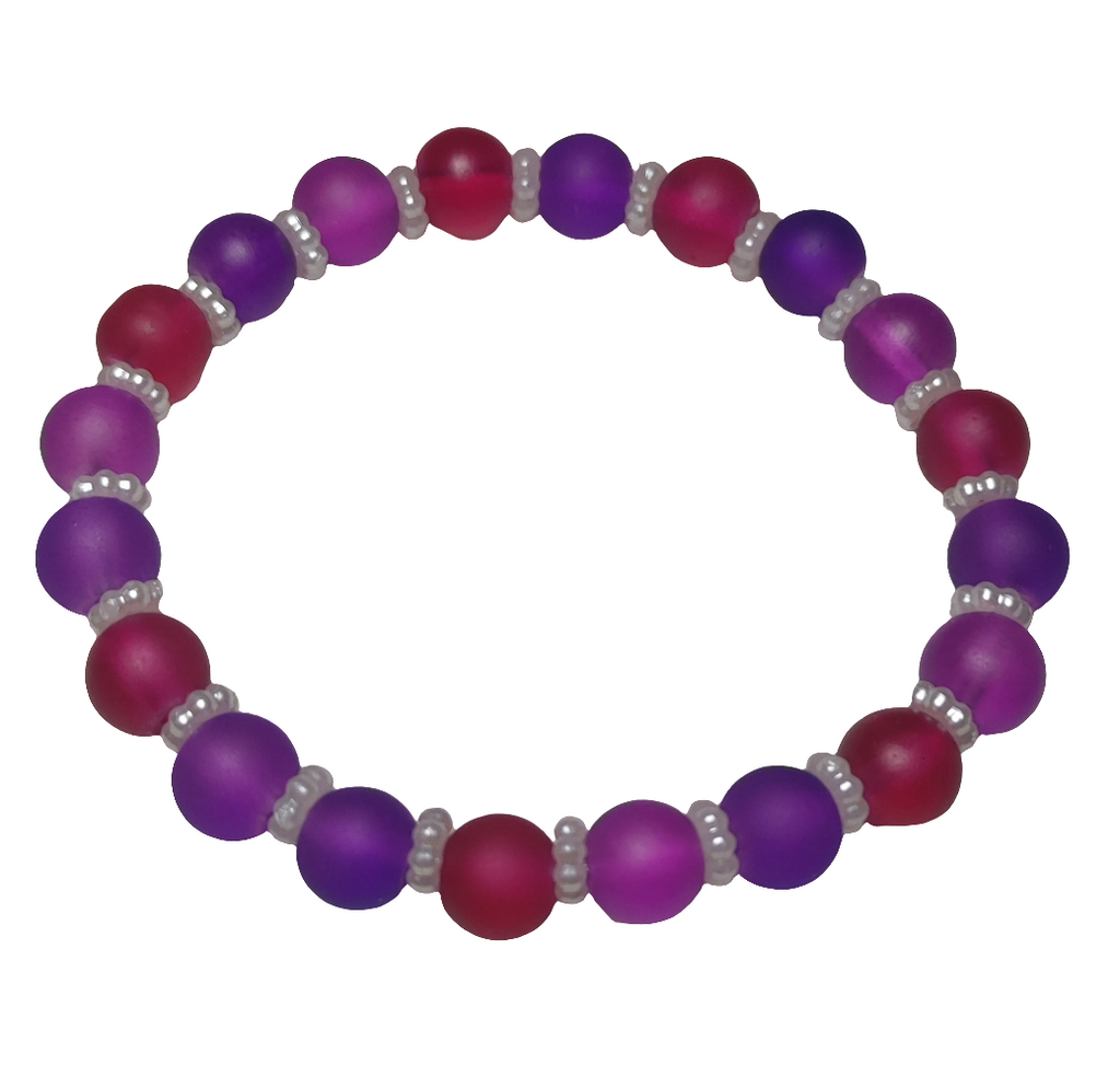 Bracelet en perles de verre avec des perles d'espacement