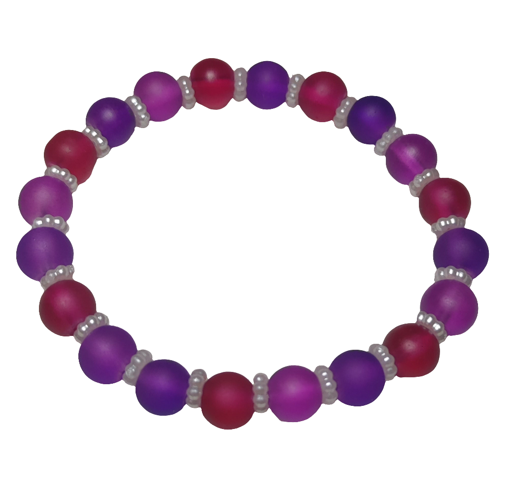 Bracelet en perles de verre avec des perles d'espacement
