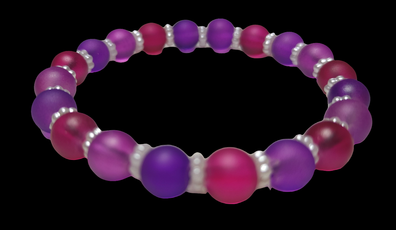 Bracelet en perles de verre avec des perles d'espacement