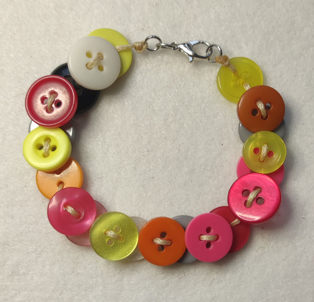 Bracelet bouton avec fermoir