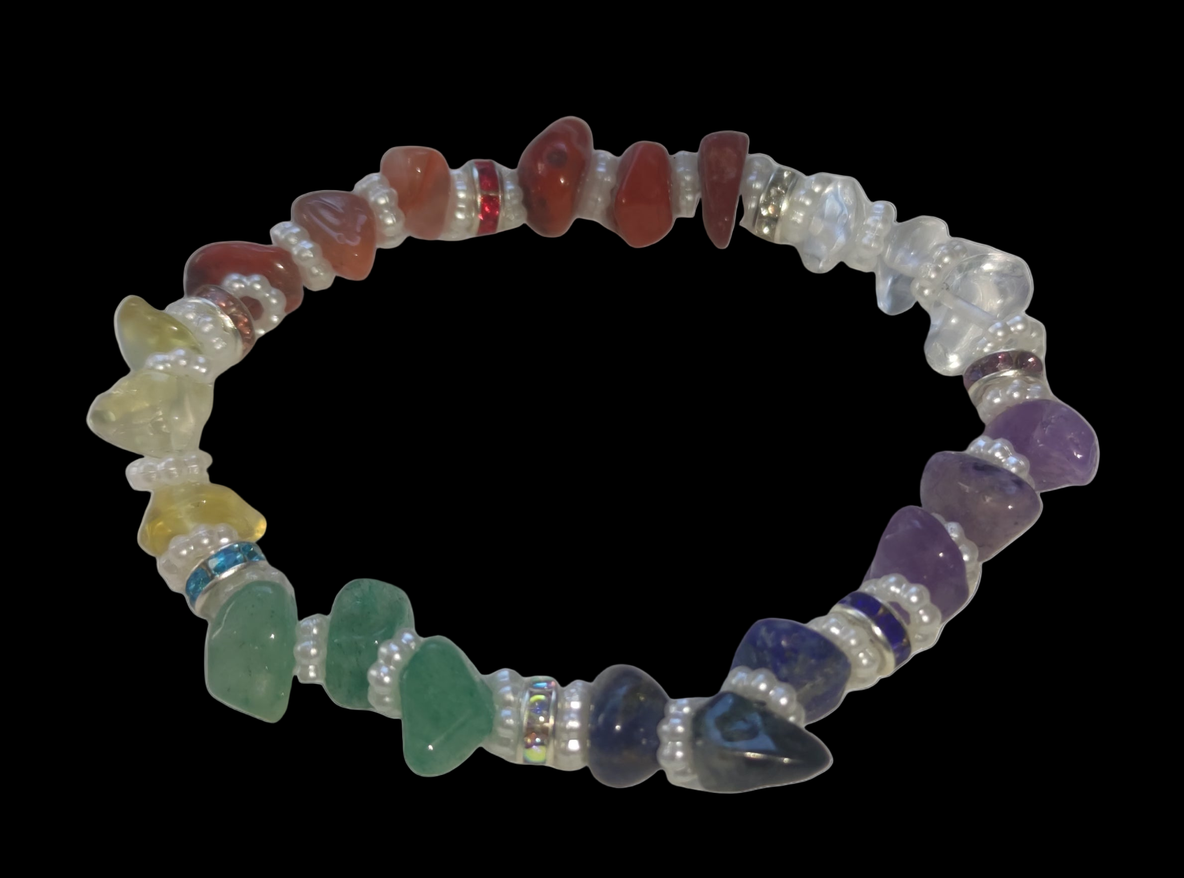 Bracelet en pierre semi précieuse 7 chacras