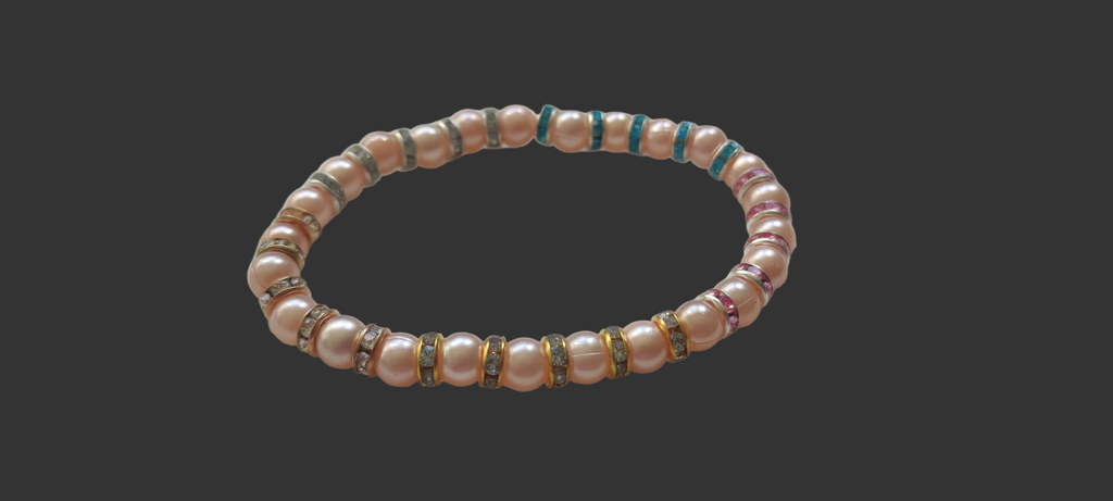 Bracelet en perles rose