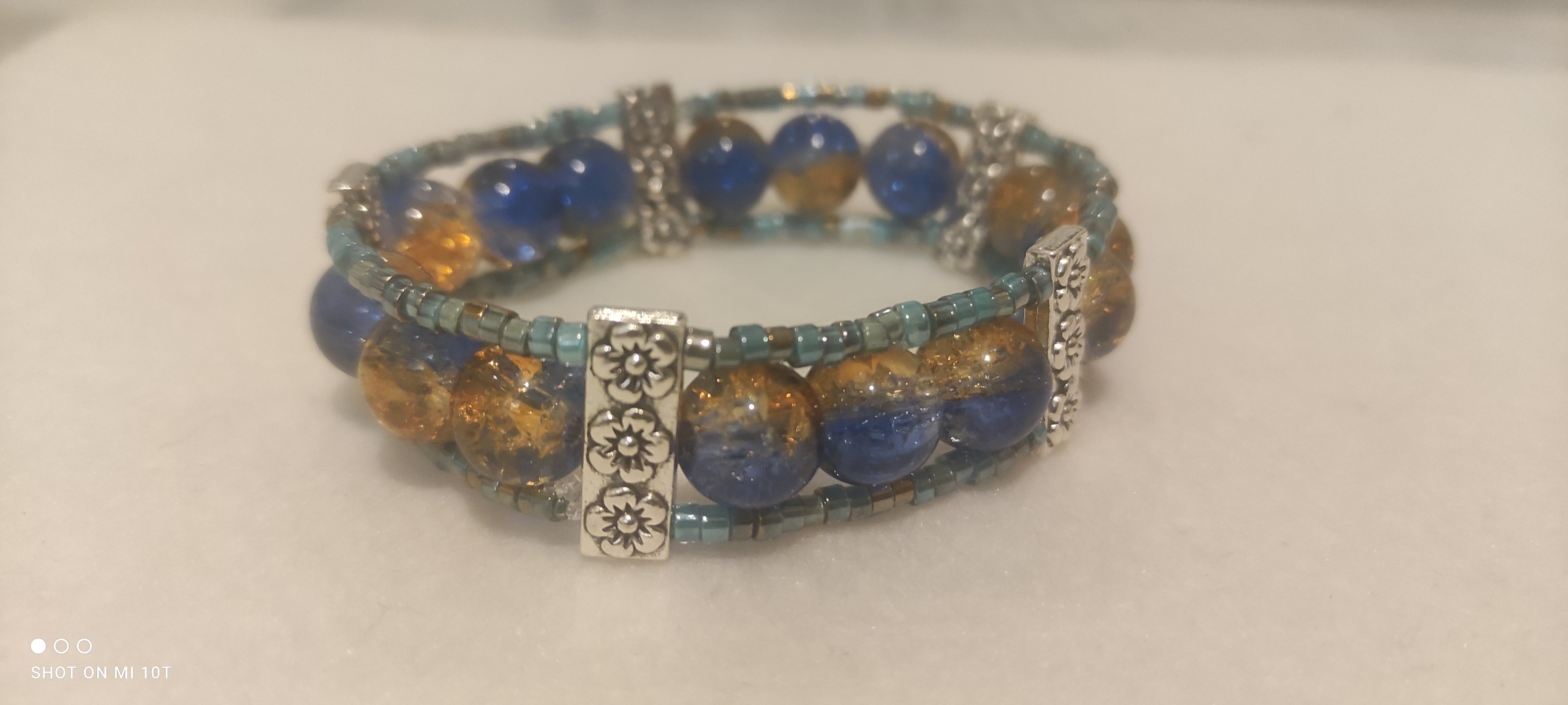 Bracelet en perles de verre