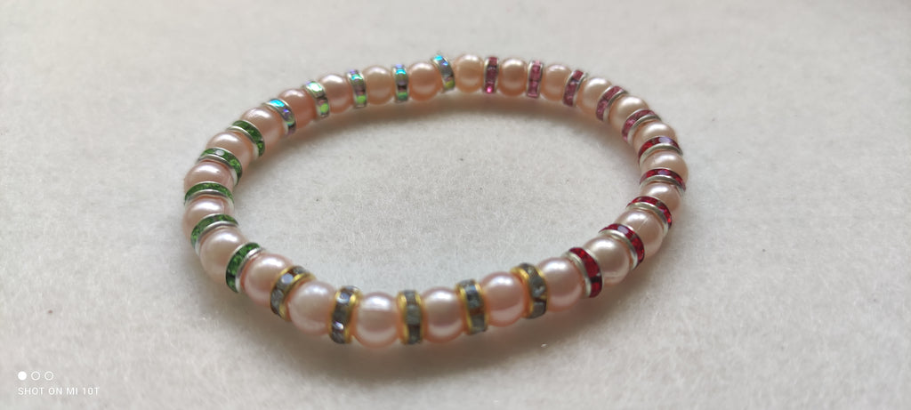 Bracelet en perles rose