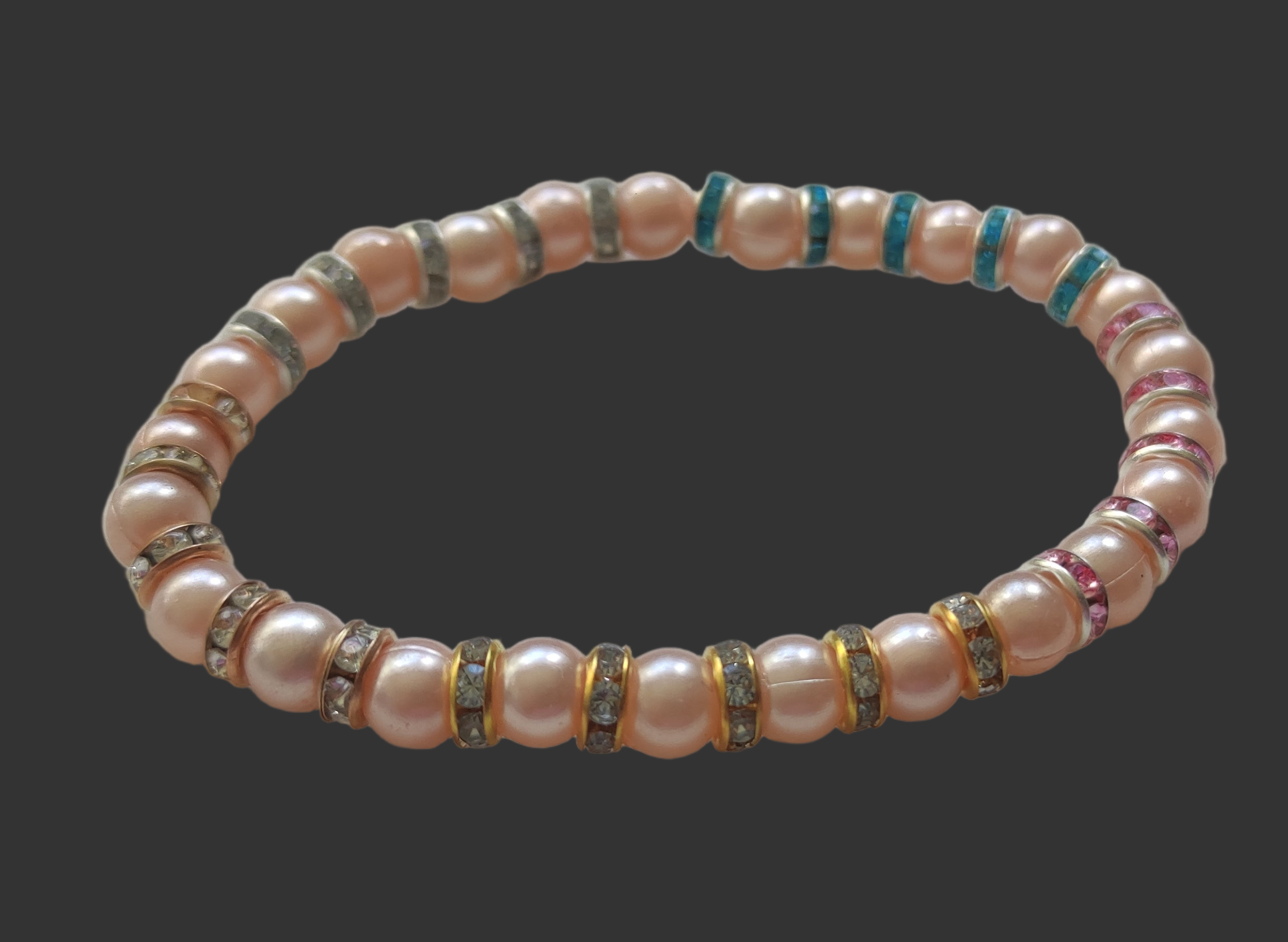 Bracelet en perles rose