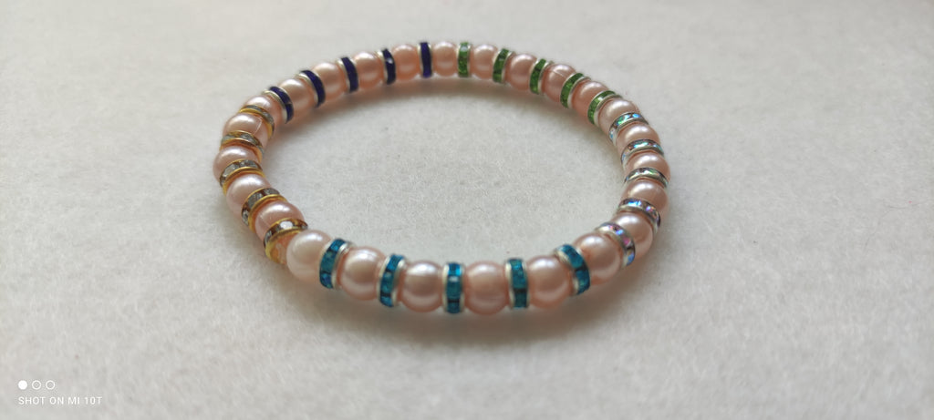 Bracelet en perles rose