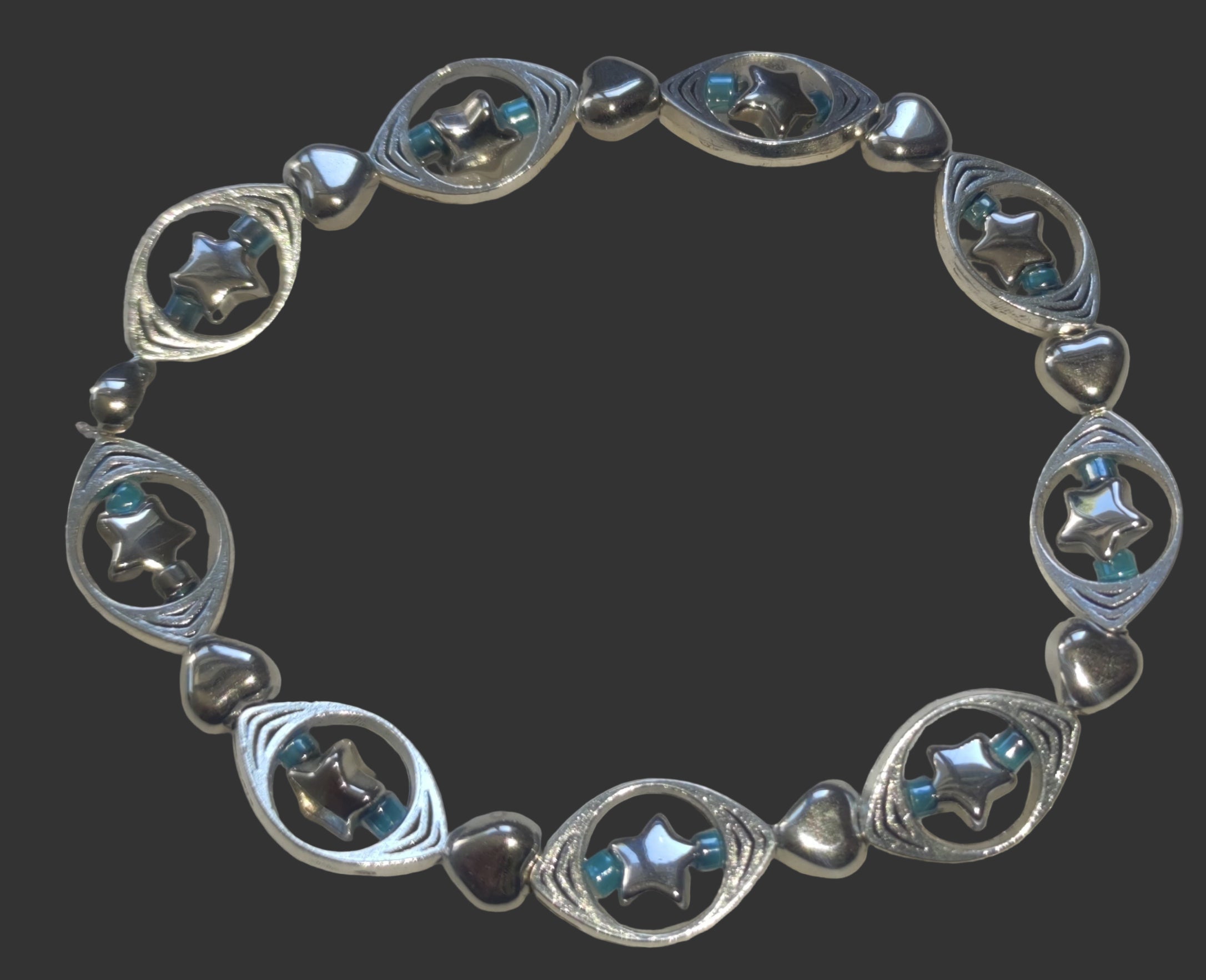 Bracelet en métal motif étoile