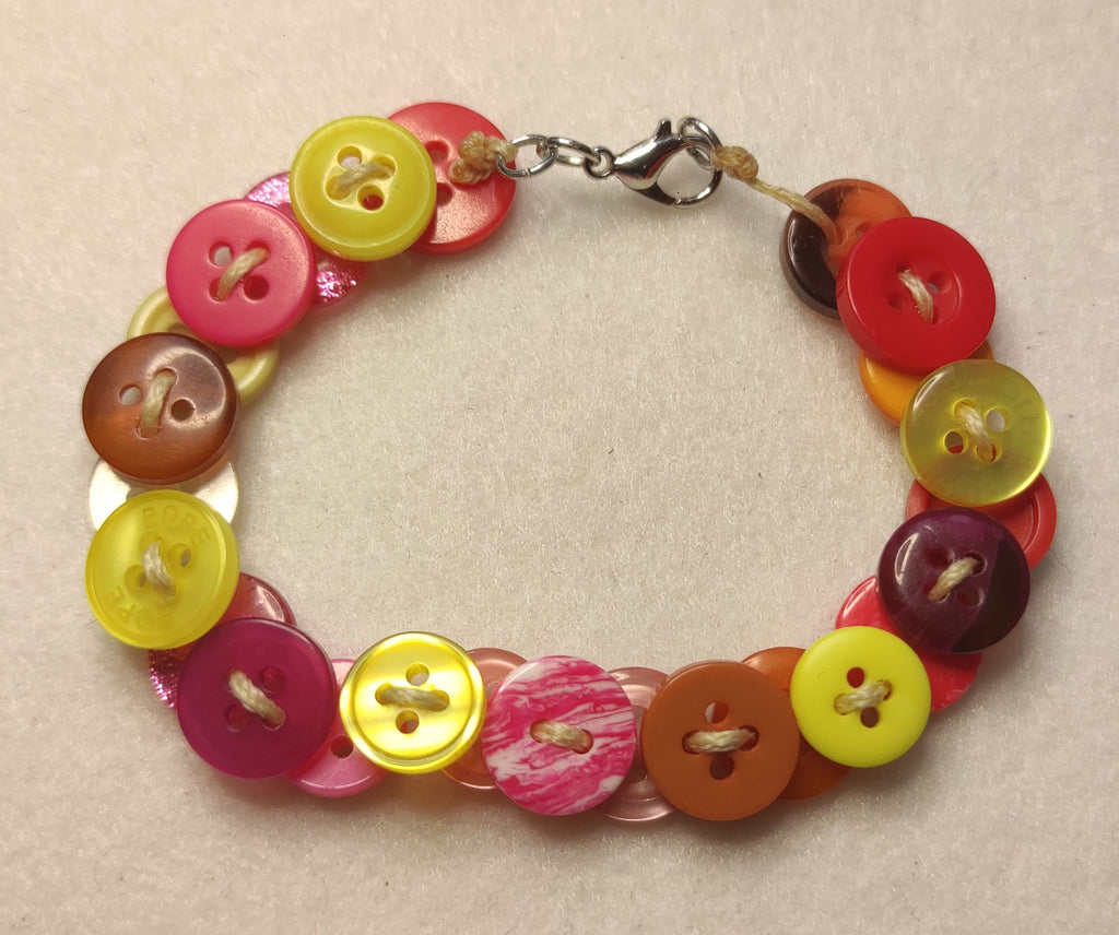 Bracelet bouton avec fermoir