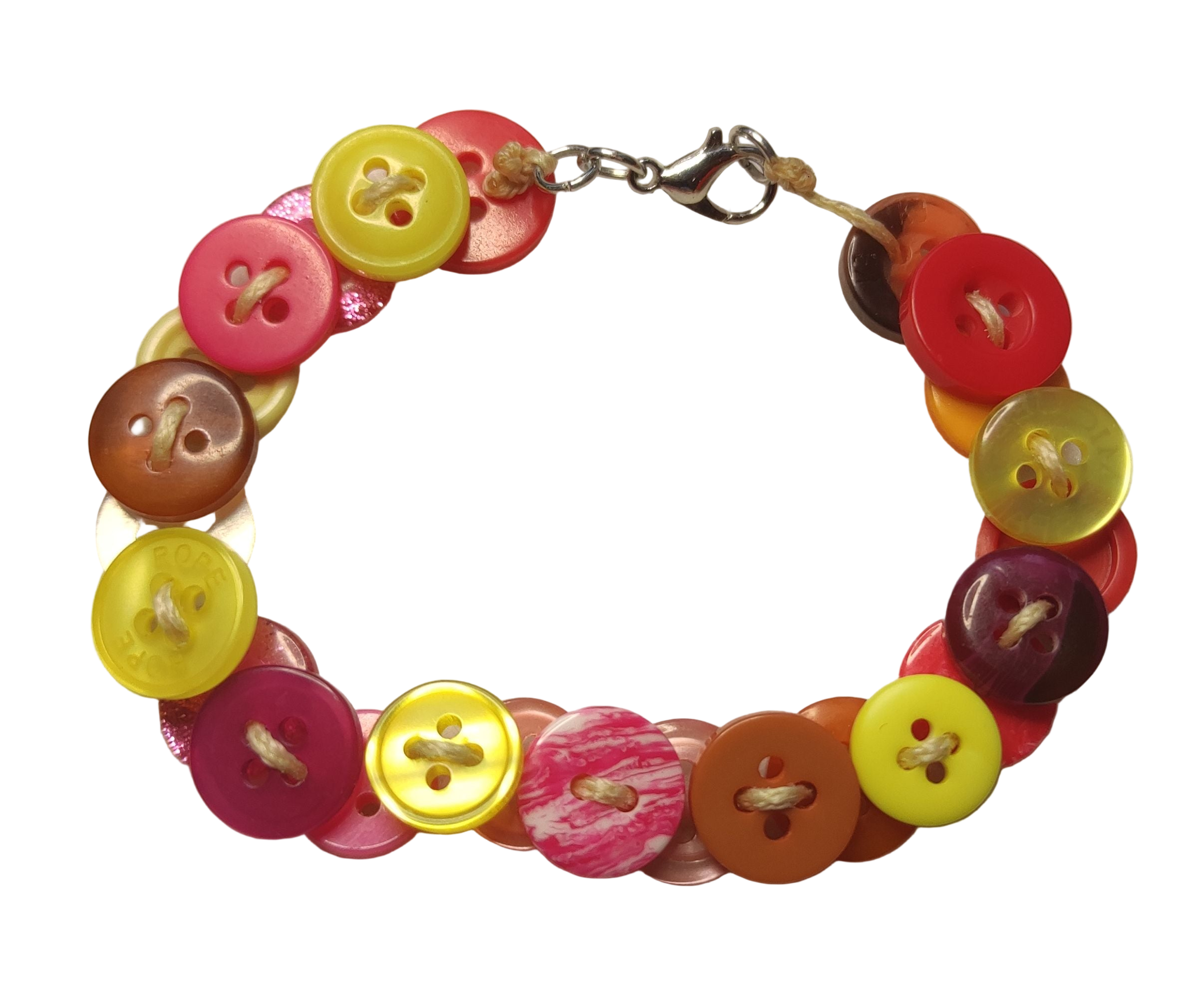 Bracelet bouton avec fermoir
