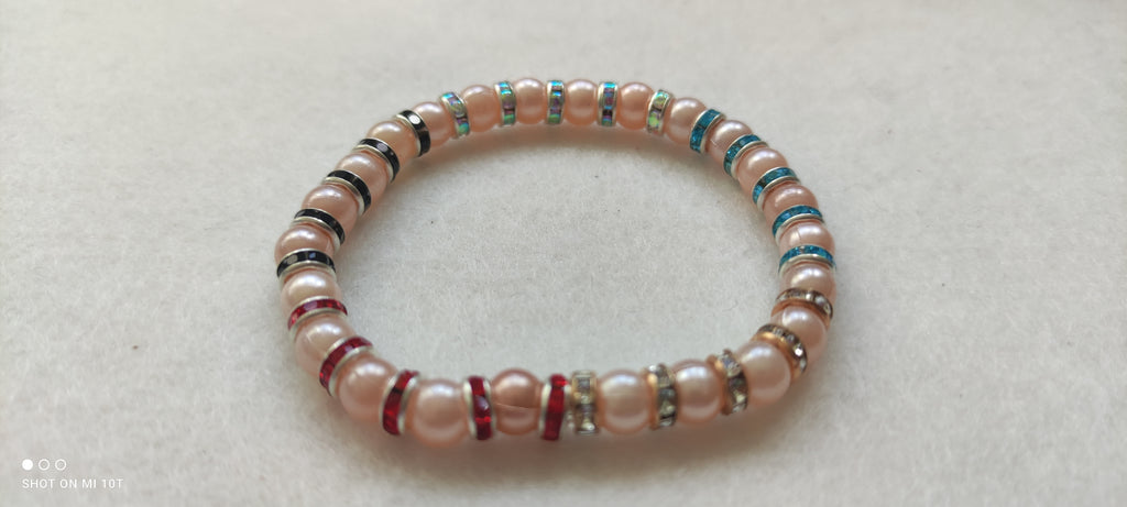 Bracelet en perles rose