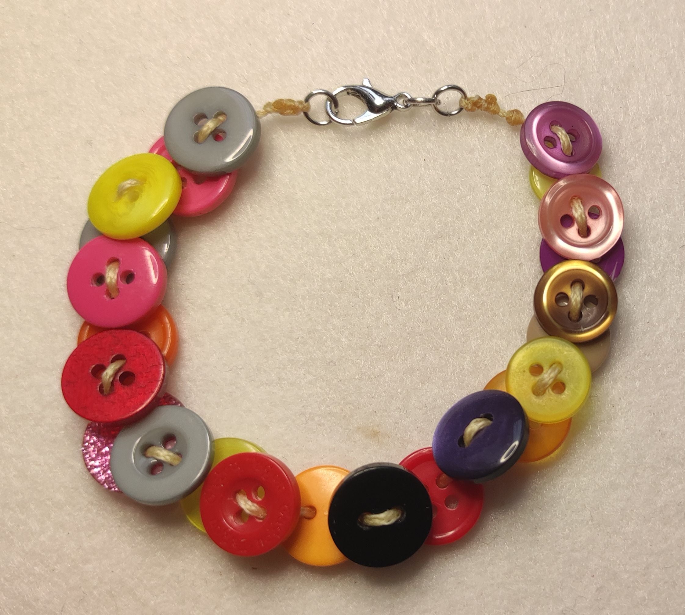 Bracelet bouton avec fermoir
